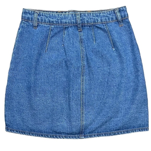 Harper Heritage Denim Mini Skirt Button Front Short Pencil Skirt Small - Picture 2 of 11